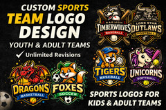 Custom Sports Team Logo Design | Youth & Adult Teams | Mascot Logo