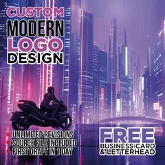 CUSTOM MODERN LOGO DESIGN – PROFESSIONAL SERVICE! – FREE BUSINESS CARD!