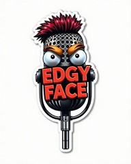 24 Edgy Face Multicolor Vinyl DTF Transfer Graphics 100% Royalty Free