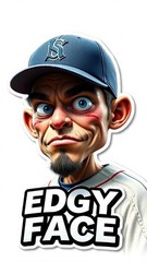 24 Edgy Face Multicolor Vinyl DTF Transfer Graphics 100% Royalty Free