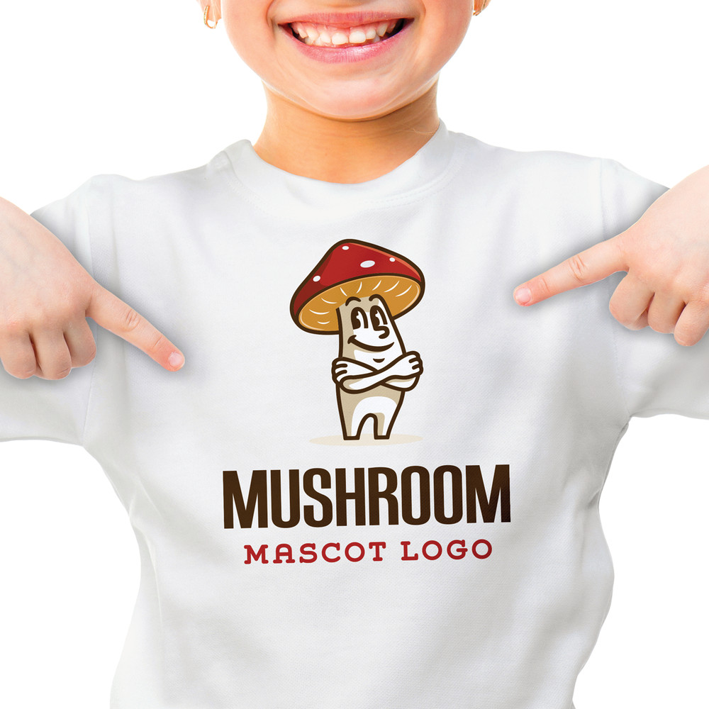 Professional Premade Logo Design – Mushroom Mascot Logo