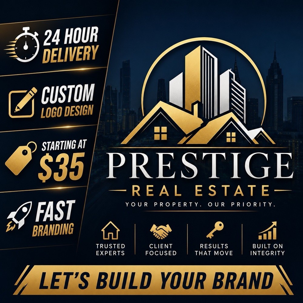 Real Estate Logo Design Template For Real Estate Business