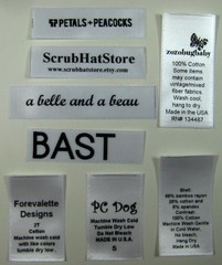 1000 PIECES CUSTOM SATIN PRINTED PERSONALIZED LOGO LABELS