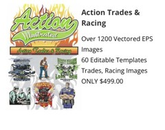 Screen Printing Action Illustrated Action Trades & Racing Photo Shop Corel Draw