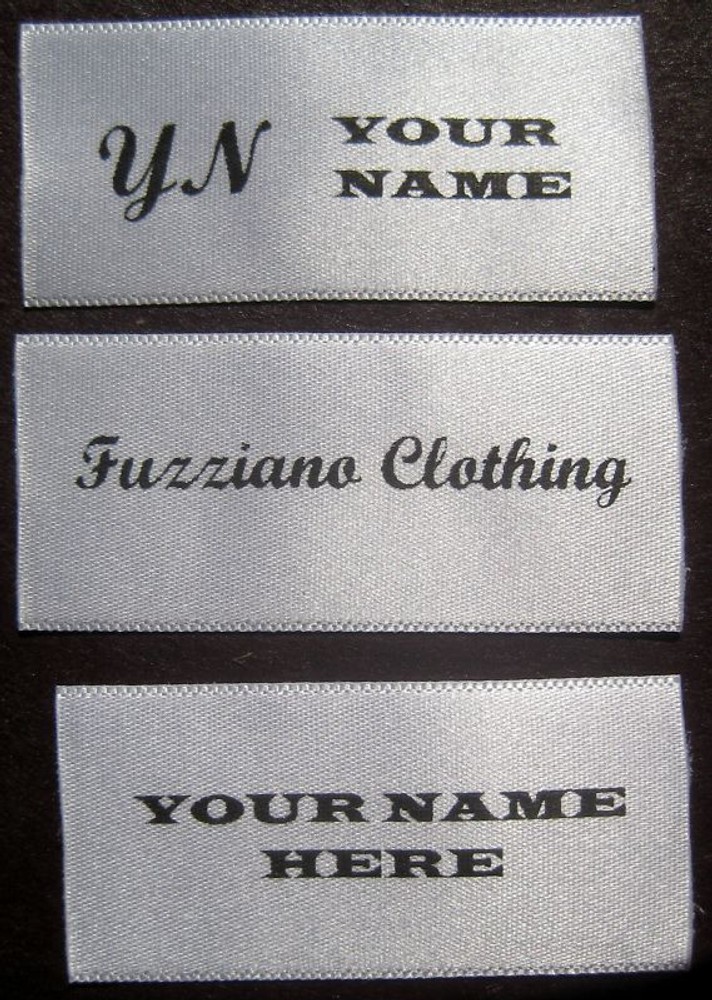 1000 PIECES CUSTOM SATIN PRINTED PERSONALIZED LOGO LABELS