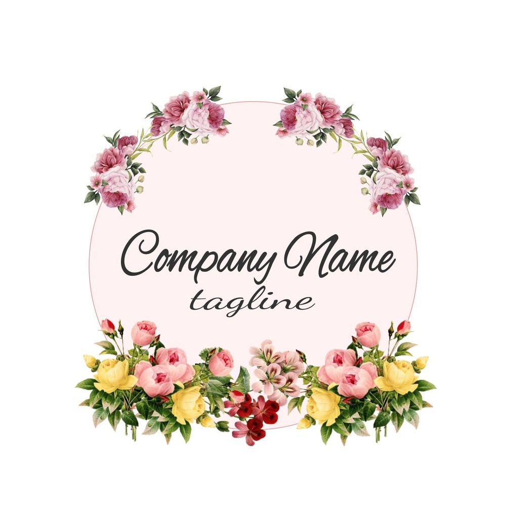 Premade Business Floral Logo Template Design for Flowers Shop Photography