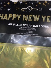 5 HAPPY NEW YEAR Banners 9’ And 4 Gold, Silver Large Balloons All Brand New