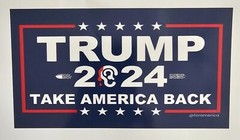 2024 Trump sign with his ear decal sticker