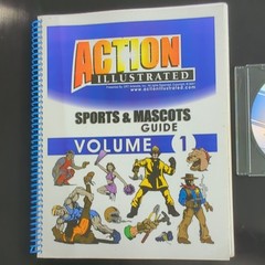 Action Illustrated Cartoon Logo Design Sports & Mascots Guide Volume 1 Book & CD