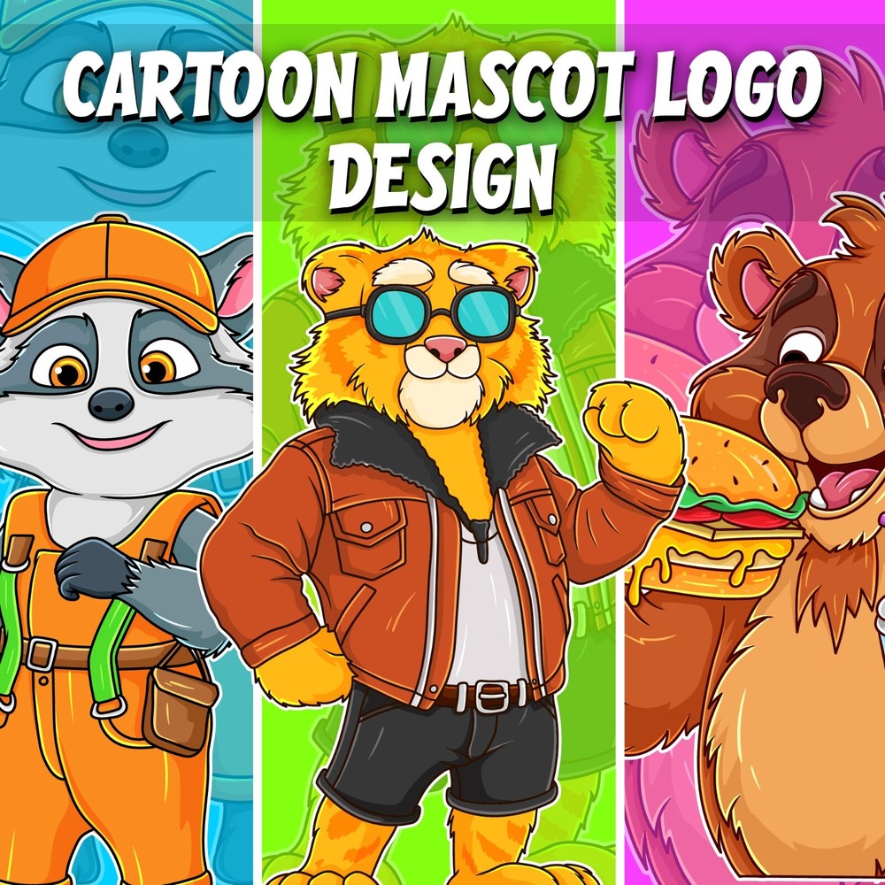 CUSTOM MASCOT LOGO , CARTOON LOGO DESIGN | UNLIMITED REVISIONS | SOURCE FILE