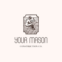 Custom Construction Company Logo, Building Company Logo, General Contractor Logo