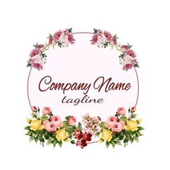 Premade Business Floral Logo Template Design for Flowers Shop Photography