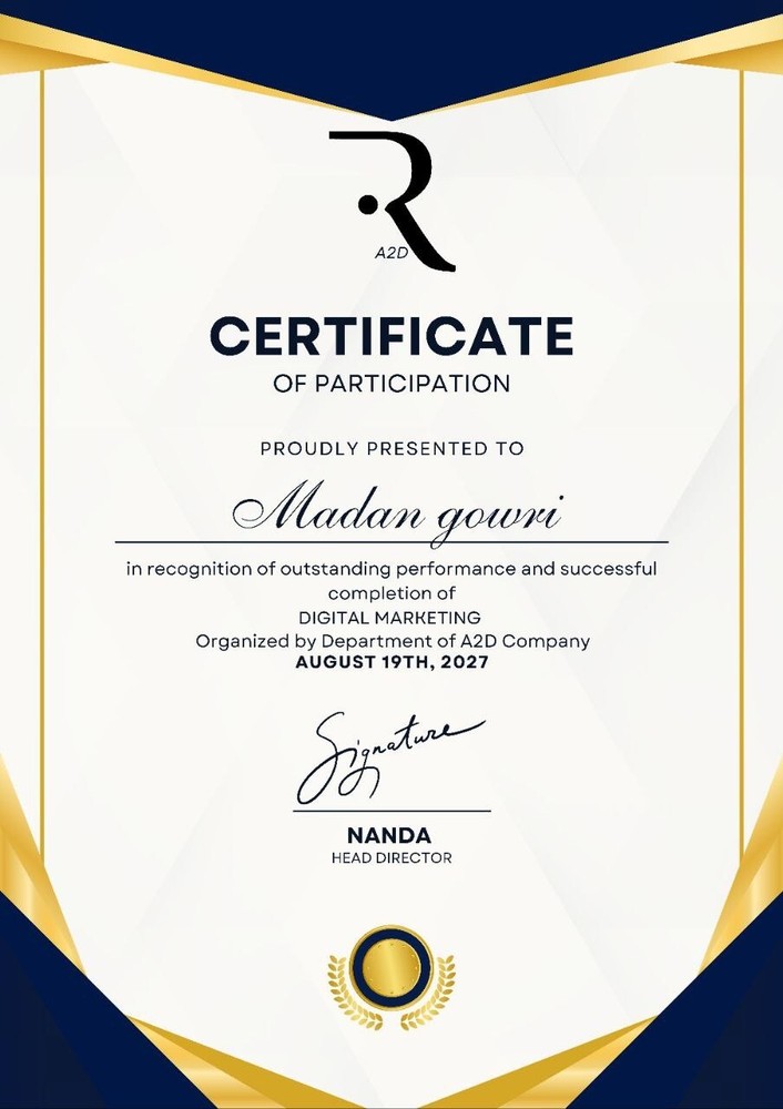 Custom Certificate Design for Achievement/Participation – Professional PDF/JPG –